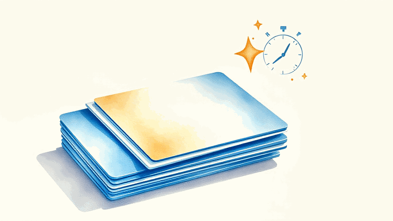 Hero illustration for: Using AI to Make Bite-Sized Flashcards for Short Study Sessions
